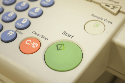 Big green copier button